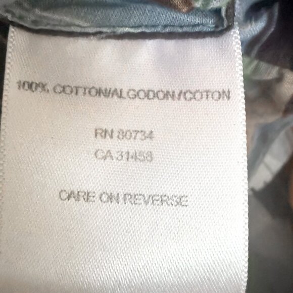 BCBG Max Azria Scoop Neck Tank Top M Abstract Stripe Artwear Pullover Blouse - Picture 7 of 8